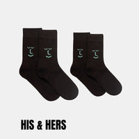 His & Hers Hot Sock-olate Brown Bamboo Socks Set