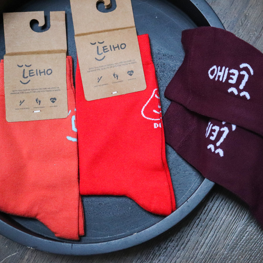 Christmas Red Trio Pack of Bamboo Socks