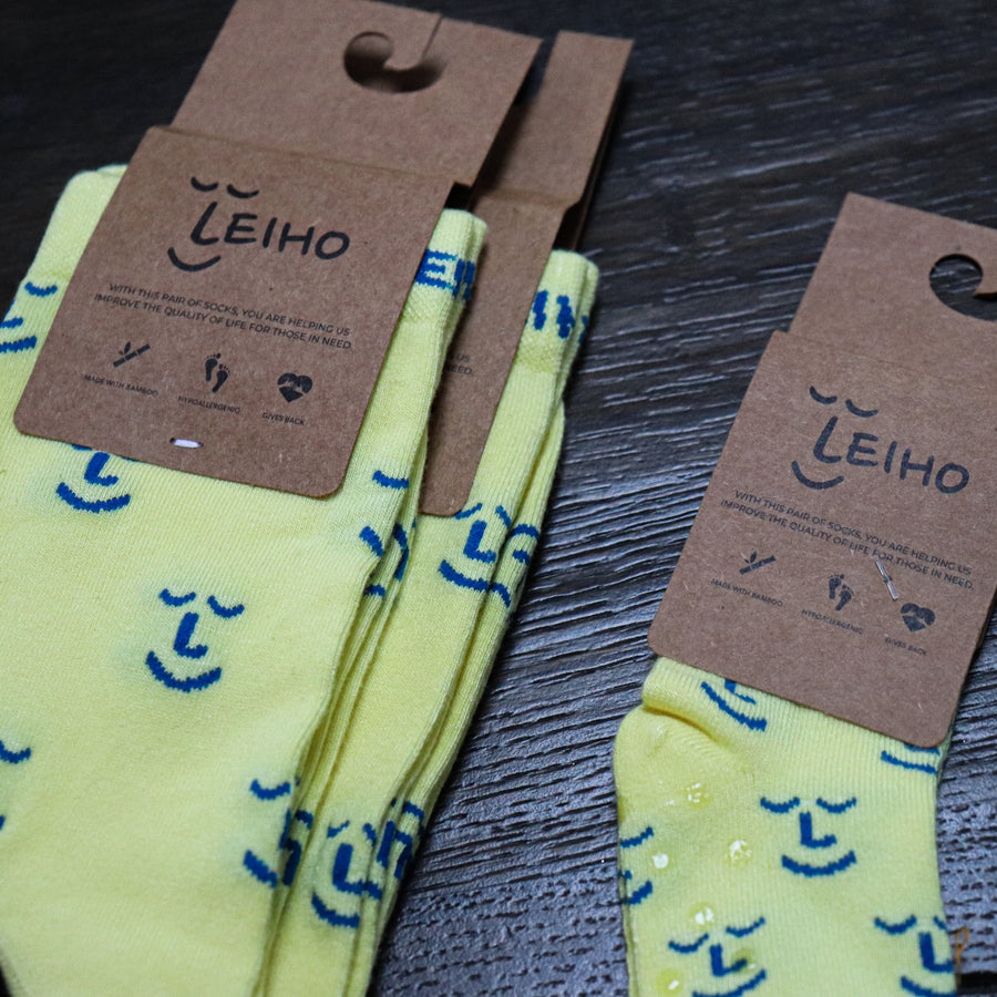 Matching Parents + Baby Smiley Bamboo Socks Set (4-9 months)