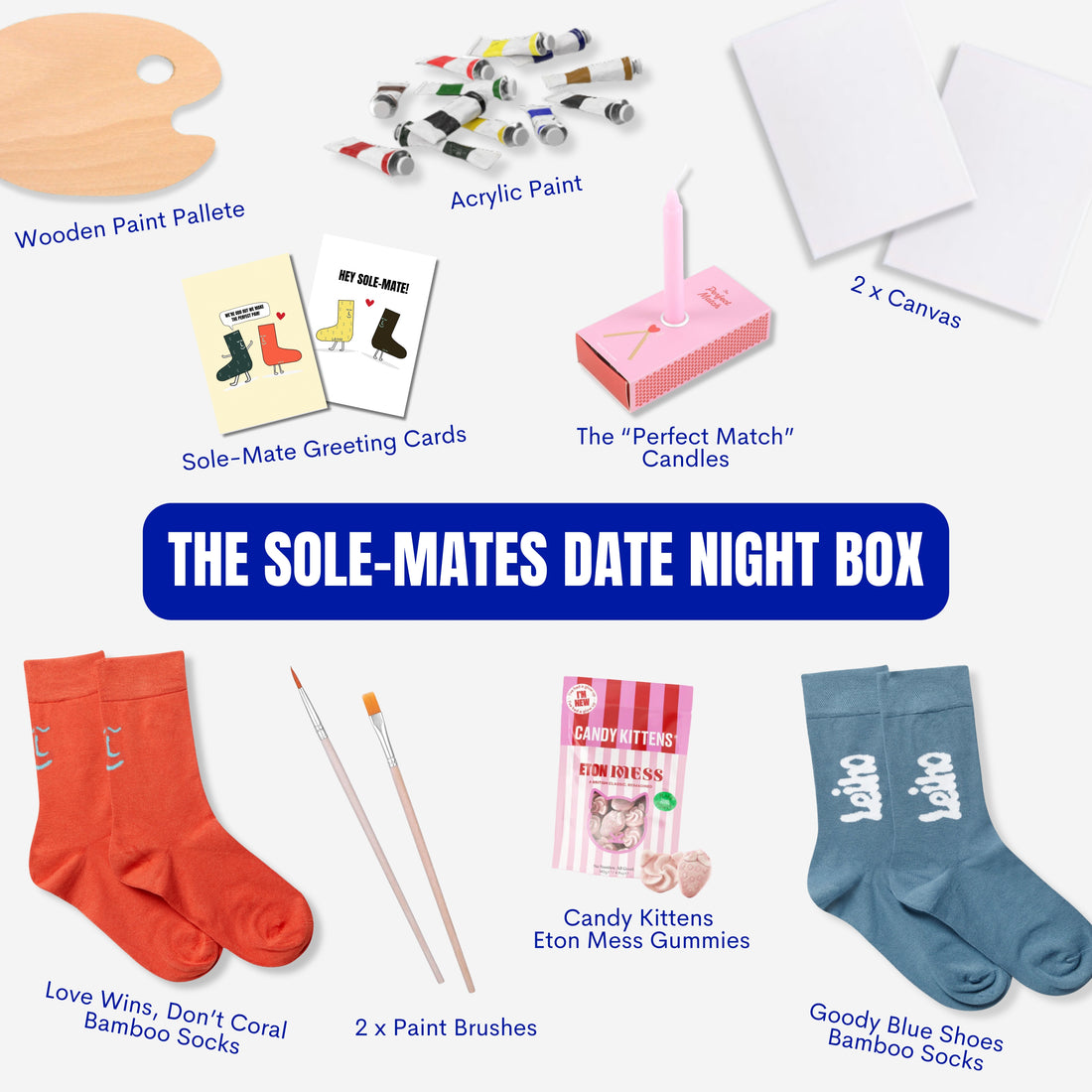 The Sole-Mates Date Night Cosy Painting Box - Valentine&