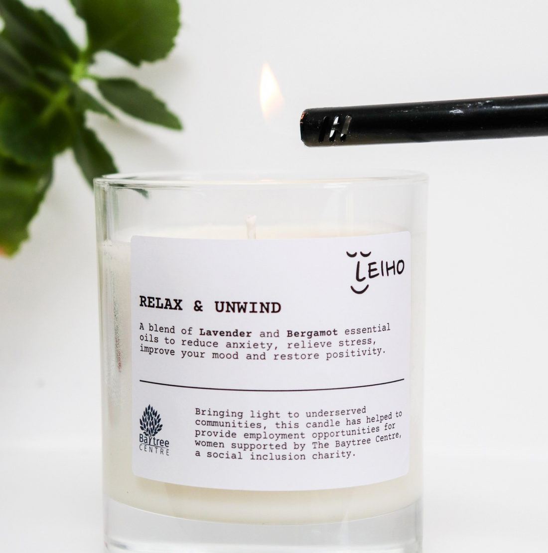 Relax & Unwind Soy Wax Candle - Lavender & Bergamot