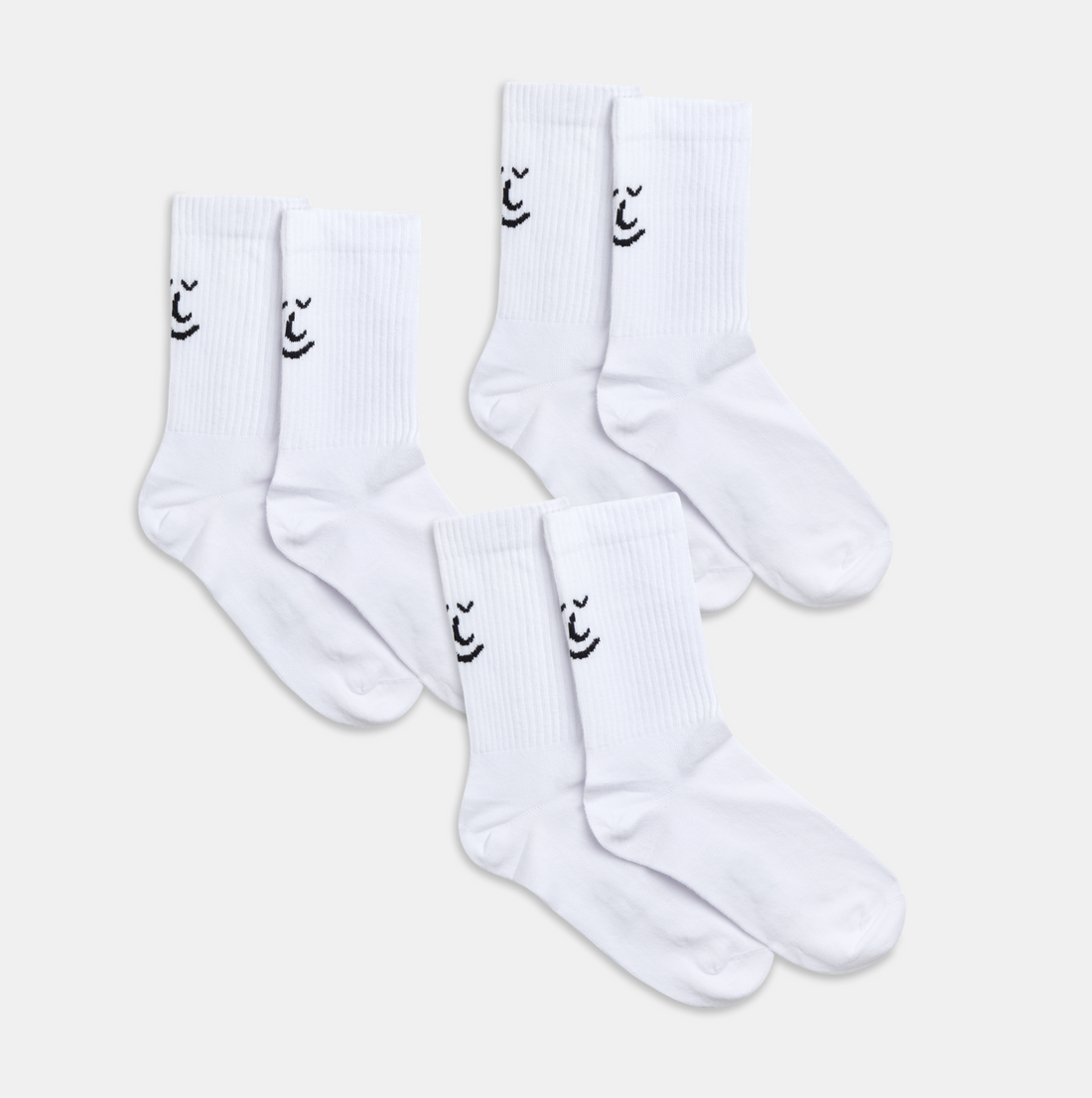 Sporty & Kind Organic Cotton Ribbed White Socks Pack of 3