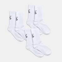 Sporty & Kind Organic Cotton Ribbed White Socks Pack of 3