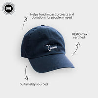 'The Wellness Cap' Navy Organic Cotton Baseball Cap