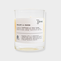 Uplift & Focus Soy Wax Candle - Sandalwood and Sweet Orange