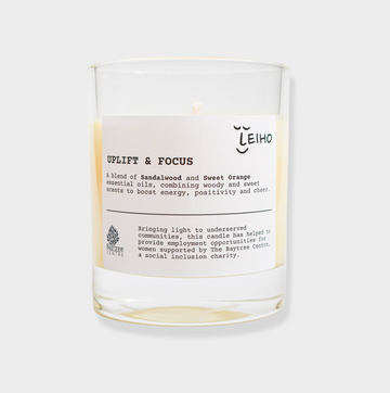 Uplift & Focus Soy Wax Candle - Sandalwood and Sweet Orange